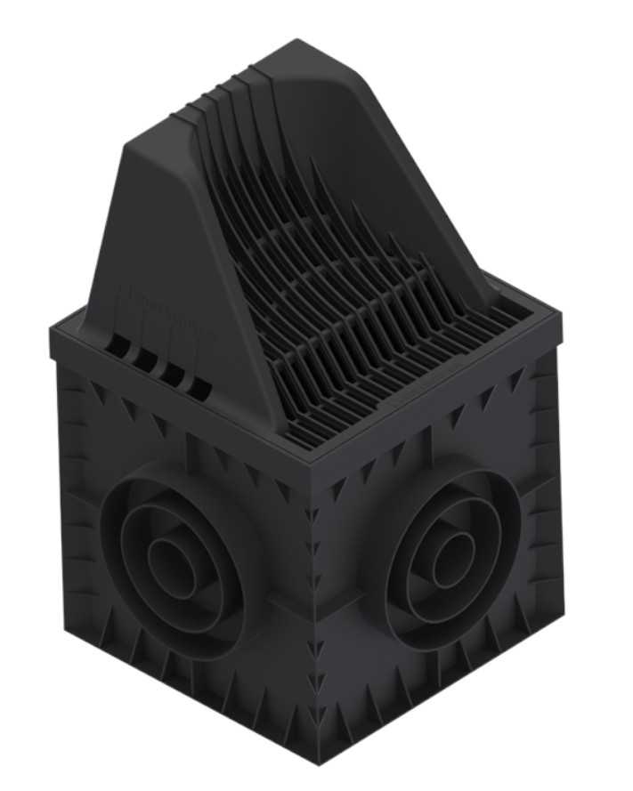 Dvorní vpusť 30x30cm plastový rošt se sběrným košem + sifon