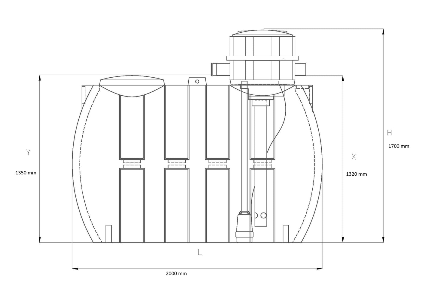 Regenwassertank 2000 L Regline Rain