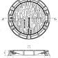 Schachtdeckel aus Gusseisen DN600 B125/D400 mit Dichtung und Verriegelung