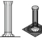 Baumschutzgitter H:180cm ⌀35cm