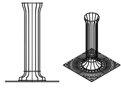 Baumschutzgitter H:180cm ⌀35cm