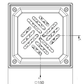 Bodenablauf 150x150mm, Edelstahl-Mini-Ablauf DN 50, Blechrost verbohrt, vertikal – quadratisch – einteilig