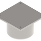 Reinigungsverschluss aus Edelstahl 250×250 mm mit Ablauf DN200 B125