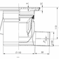 Bodenablauf 150x150mm, Edelstahl-Mini-Ablauf DN 50, horizontal – quadratisch – einteilig