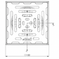 Bodenablauf 150x150mm, Edelstahl-Mini-Ablauf DN 110, vertikal – quadratisch – einteilig