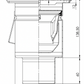 Bodenablauf 150x150mm, Edelstahl-Mini-Ablauf DN 75, vertikal – quadratisch – einteilig