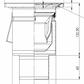 Bodenablauf 150x150mm, Edelstahl-Mini-Ablauf DN 75, Blechrost verbohrt, vertikal – quadratisch – einteilig