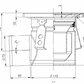 Bodenablauf 150x150mm, Edelstahl-Mini-Ablauf DN 75, Blechrost verbohrt, horizontal – quadratisch – einteilig