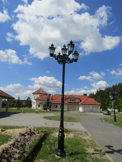 Lampe  Straßenlaterne G I 5x Kopf H - 4600mm