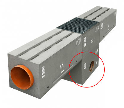 1m Schlitzrinne AS-2S300 Betonrinne Monoblock 50x52cm DN315 F900 Entwässerungsrinne