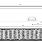 1m. set Schwerlastrinne Betonrinne DN200 26x21cm + Gussrost D400