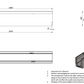 1m. set Beton Entwässerungsrinne C250 14x18 cm inkl. Gussrost & Kantenschutz C250