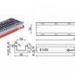 1m. Set Beton-Entwässerungsrinne RedLine AS-A100 8x16cm B125-E600kN inkl. Gussrost & Kantenschutz