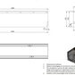 1m. set Beton Entwässerungsrinne DN150 C250 21x22 cm inkl. Gussrost & Kantenschutz C250