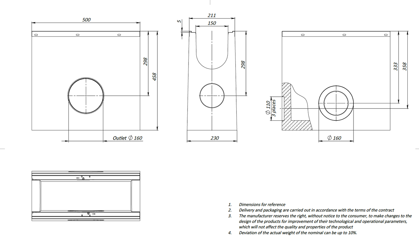 1m. set Beton Entwässerungsrinne DN150 C250 21x22 cm inkl. Gussrost & Kantenschutz C250