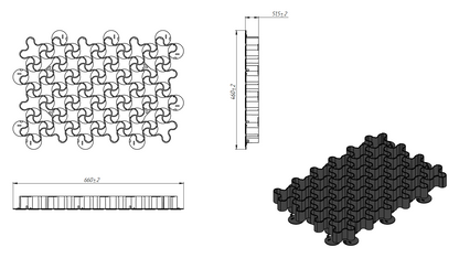 EasyPave Kunststoff-Pflastergitter, 60x40cm, Kiesgitter-System