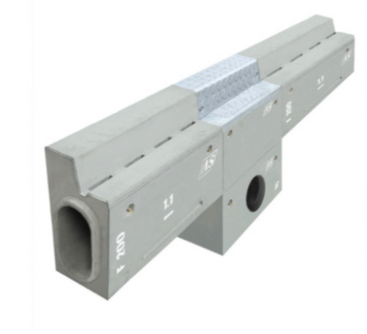 Regline K-T S200 – Monolithische Bordstein- und Tunnelentwässerungsrinne DN200