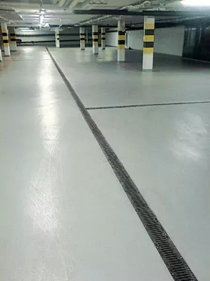 1m. Set Beton-Entwässerungsrinne RedLine AS-A100 16×10cm B125-E600kN inkl. Gussrost & Kantenschutz