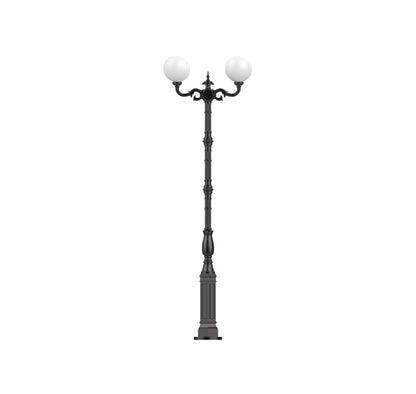 Lampe  Straßenlaterne GI 2x KUGEL H- 3000 mm