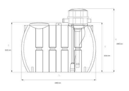 Regenwassertank 3000 L Regline Rain