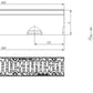 1m. set Schwerlastrinnen Betonrinne 16x21cm + Gussrost E600