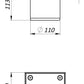 Reinigungsverschluss aus Edelstahl 150×150 mm mit Ablauf DN110 B125
