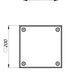 Reinigungsverschluss aus Edelstahl 200×200 mm mit Ablauf DN160 B125