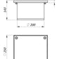 Reinigungsverschluss aus Edelstahl 250×250 mm mit Ablauf DN200 B125