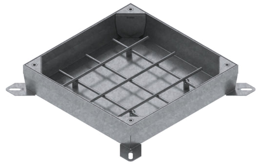 Schachtabdeckung aus verzinktem Stahl 300×300 mm B125 (befüllbar)