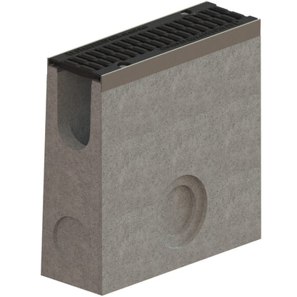 1m. set Schwerlastrinnen Betonrinne 16x16cm + Gussrost E600
