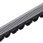 1m. set Kunststoffrinne H:10cm B:12,5cm + Gitterrost Verzinkter Stahl A15