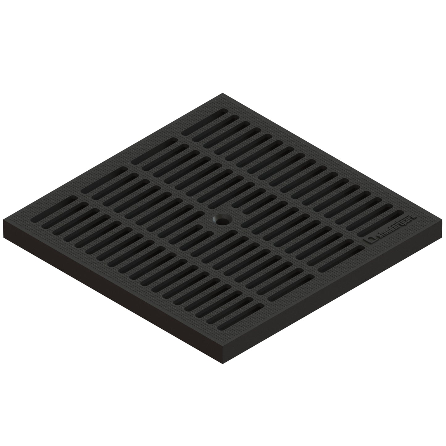 Siphon de jardin grille plastique 30x30cm avec panier collecteur + siphone