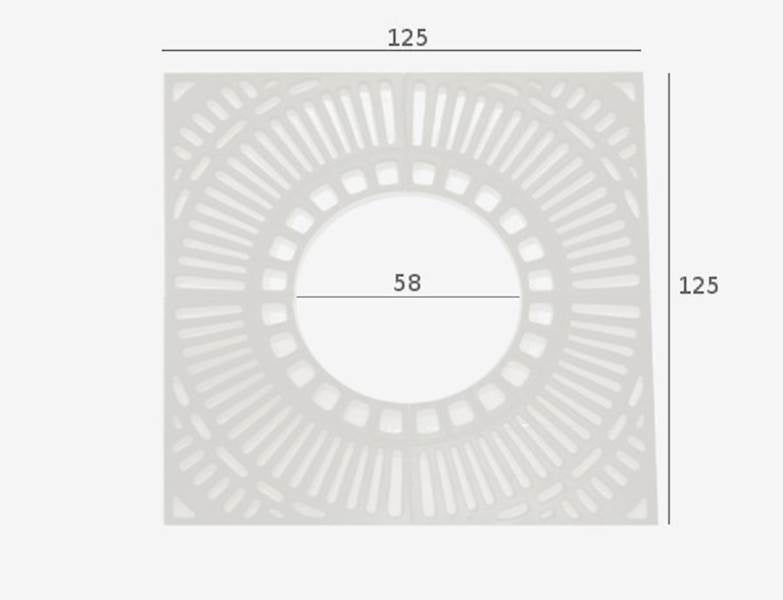 Baumschutzrost 125x125 cm ⌀ 58 cm