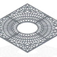 Baumschutzrost 200x200 cm ⌀ 70cm