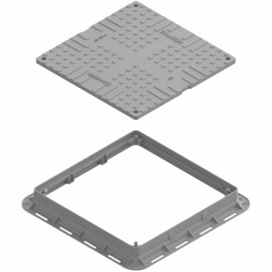 Schachtabdeckung 70x70cm Gullydeckel Kanaldeckel - Grau