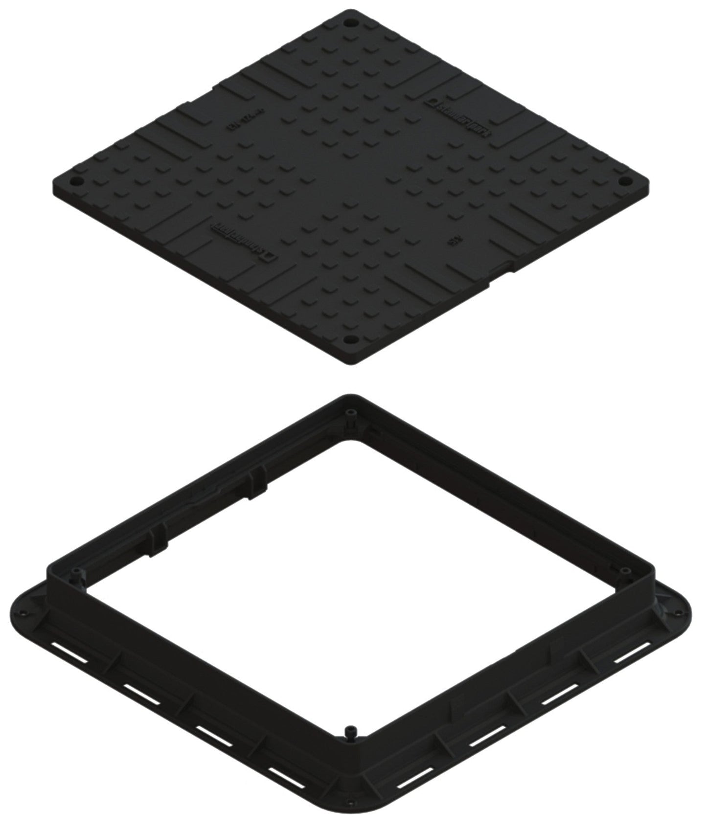 Kanaldeckel 70x70cm - Schachtdeckel quadratisch eckig mit rahmen