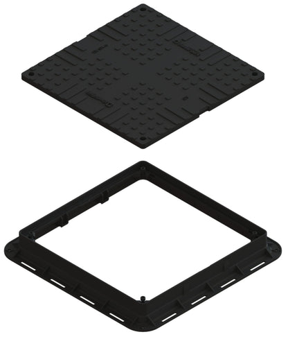 Kanaldeckel 70x70cm - Schachtdeckel quadratisch eckig mit rahmen