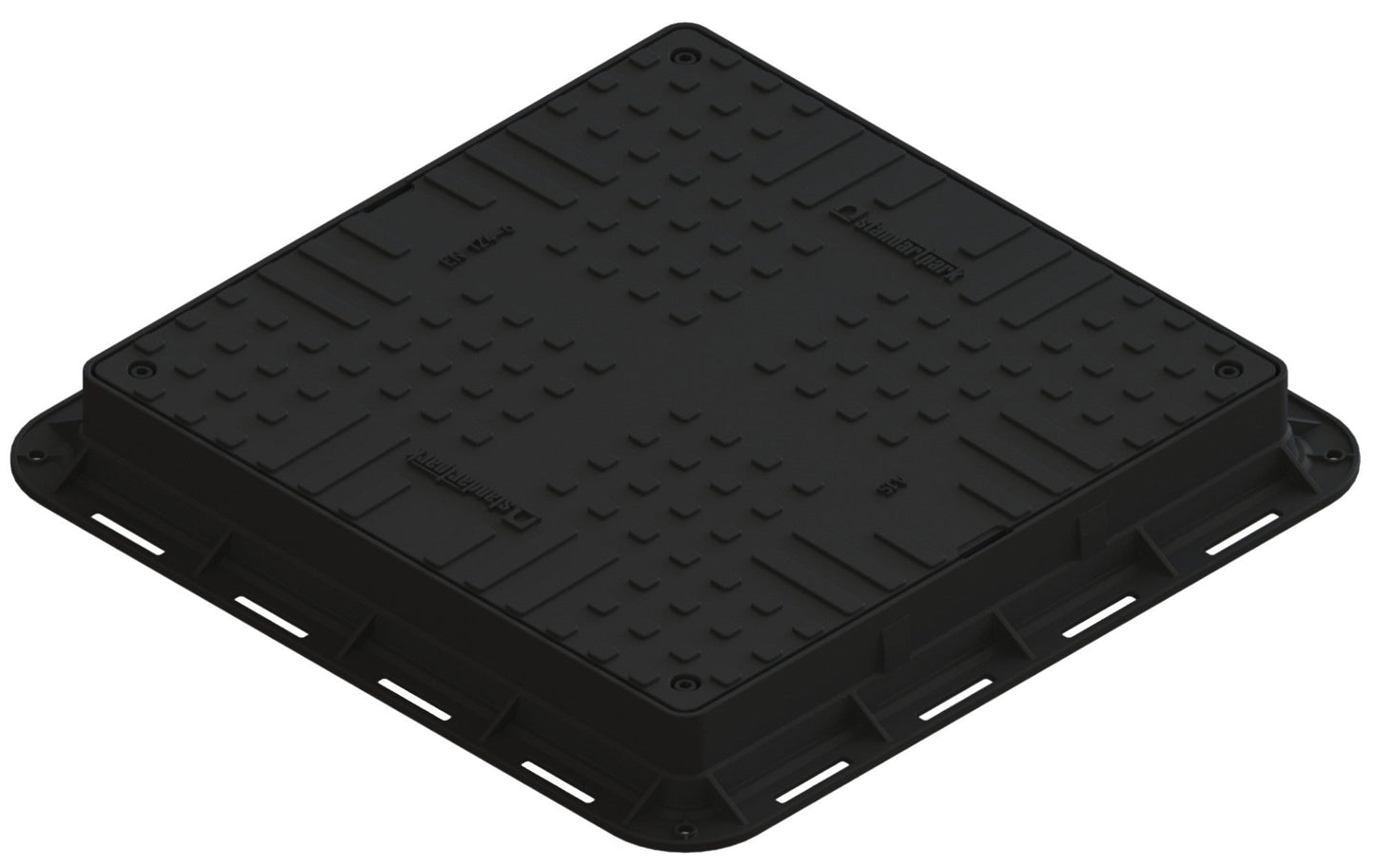 Schachtabdeckung 70x70cm Gullydeckel Kanaldeckel - Schwarz