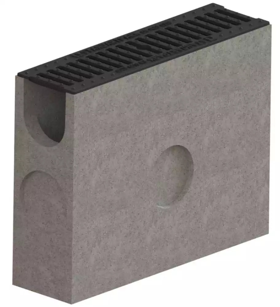 1m. set Betonrinne C250 14x12,5 cm inkl. Gussrost & Kantenschutz C250