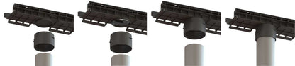 1m. set Kunststoffrinne H:5,5cm B:14,5cm + Gitterrost Verzinkter Stahl A15