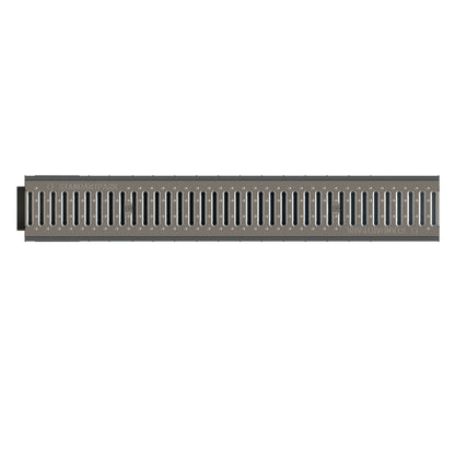 1m. set Kunststoffrinne H:15.5cm B:16cm + Gitterrost Verzinkter Stahl A15