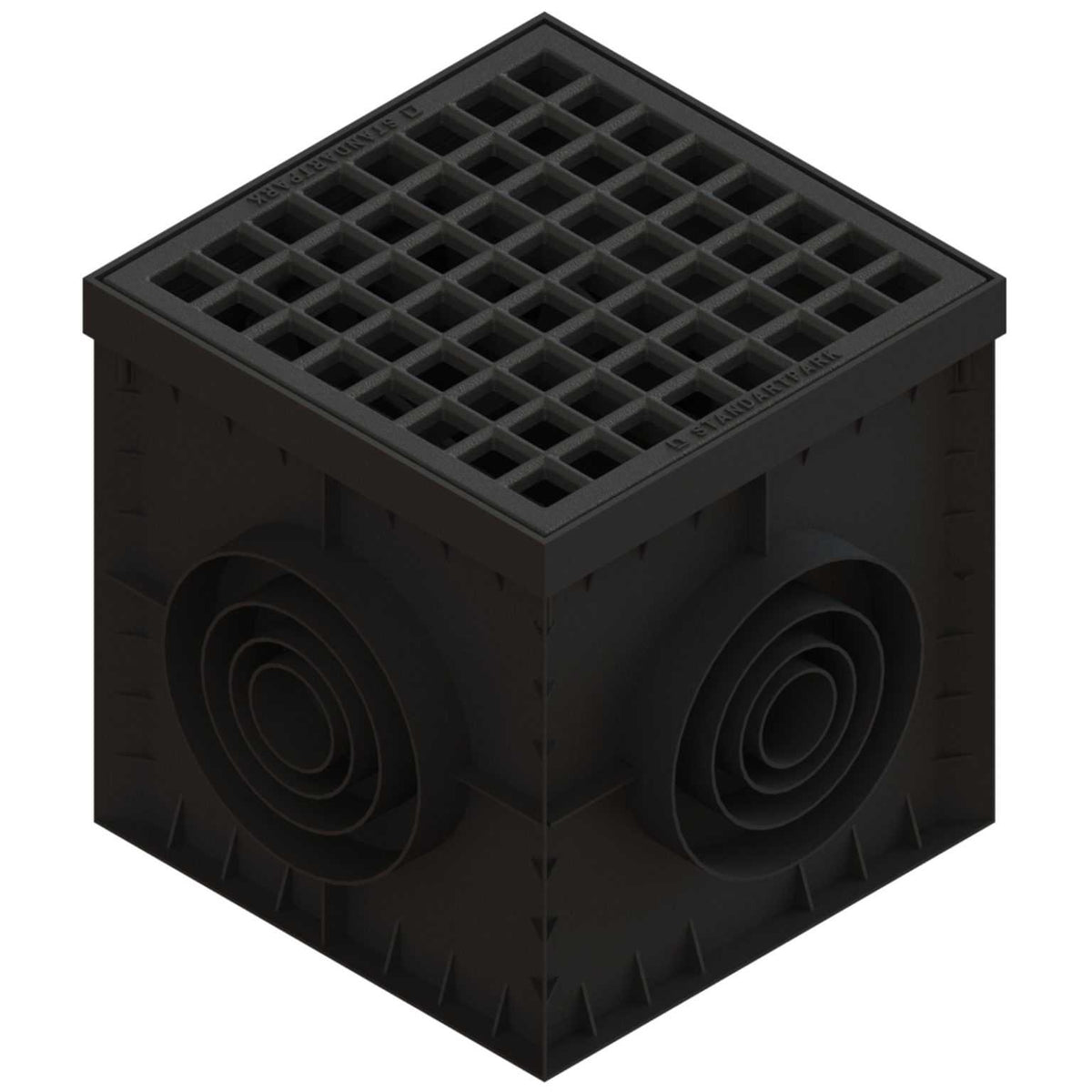 HYDROTEC Hofablaufkasten 30x30 Cm – Mit Fangkorb, Gusseisen C250, 25t Belastbar