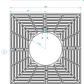 Grille de protection d'arbre 150x150 cm ⌀ 70cm