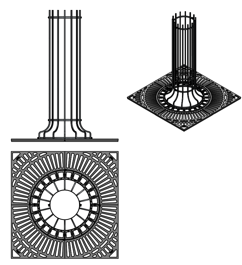 Baumschutzgitter H:150cm ⌀34cm