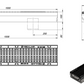 1m. set Schwerlastrinnen Betonrinne 21x10cm + Gussrost D400
