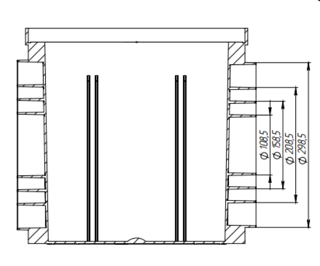 Hofsinkkasten Punktentwässerung LKW C250 40x40cm Gussrost mit Fangkorb