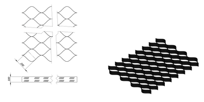 Geogitter / Rasengitter Bodenstabilisierung - Geotextil Bodenverstärkung H10cm - 15m2 2,55 x 6,0m - auf den Hängen