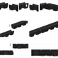 1m. set Kunststoffrinne H:15.5cm B:16cm + Gitterrost Verzinkter Stahl A15