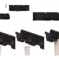 1m set. Schlitzrinne - C250 Rinne: H200mm + Rost: H100mm