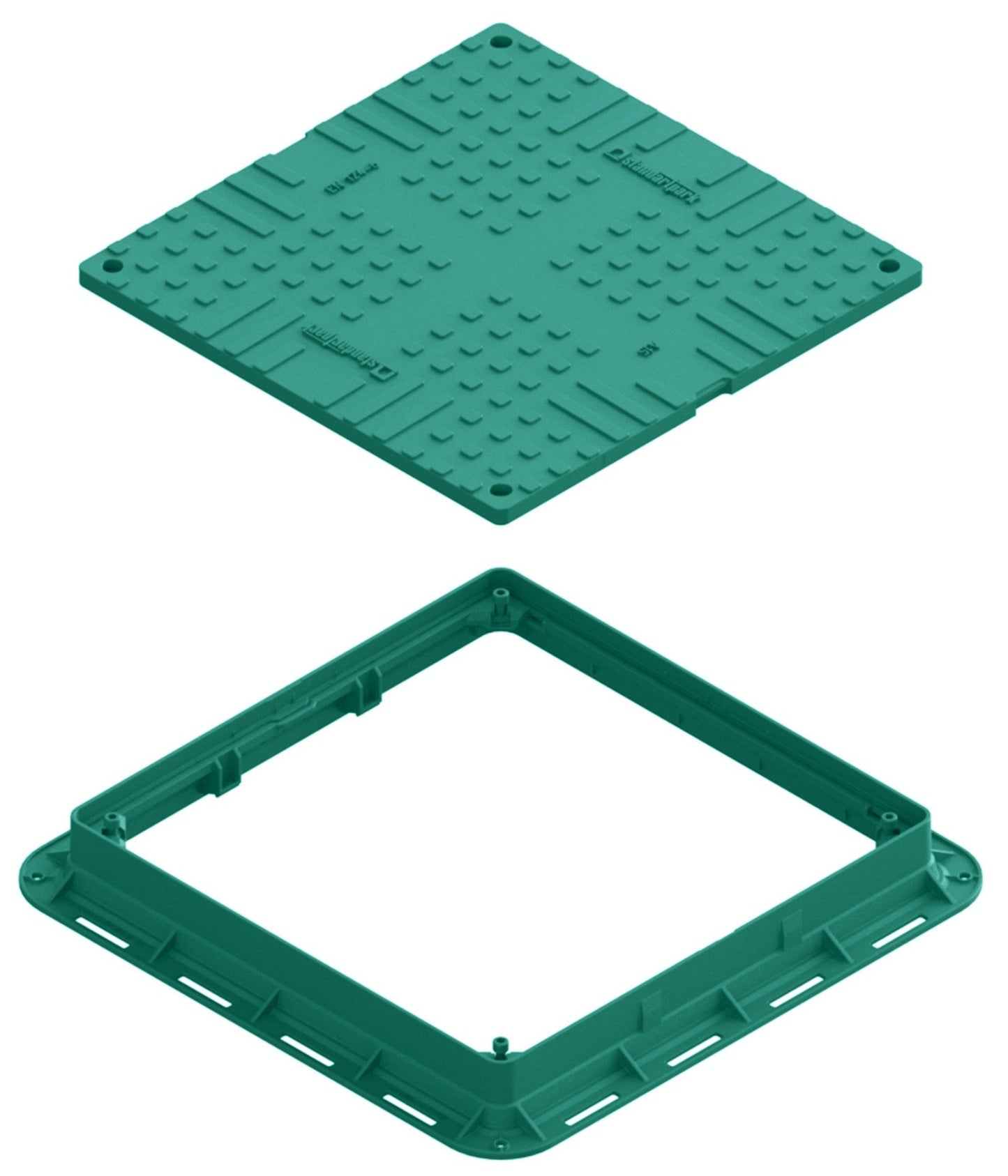 Schachtabdeckung 70x70cm Gullydeckel Kanaldeckel - Schwarz